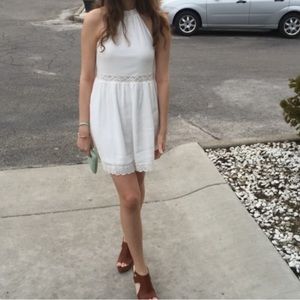 White halter top dress